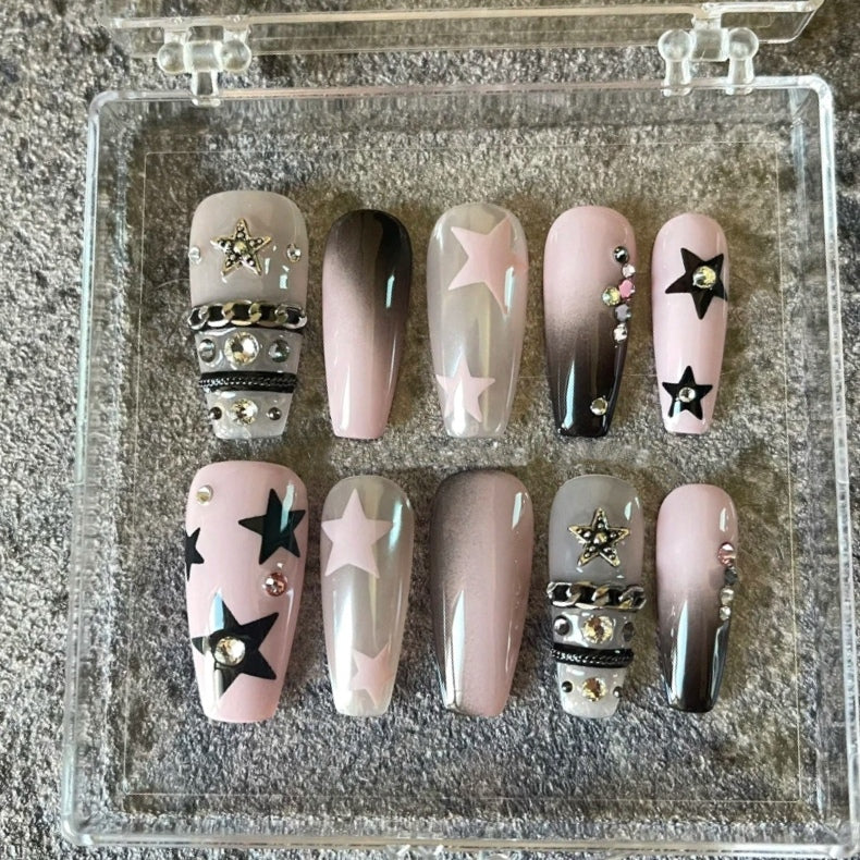 Starlight manual wear armor detachable finished products customized high grade Y2k rubber powder Star style 2022 new autumn and winter