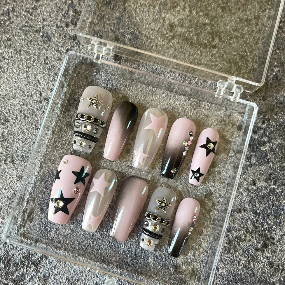 Starlight manual wear armor detachable finished products customized high grade Y2k rubber powder Star style 2022 new autumn and winter