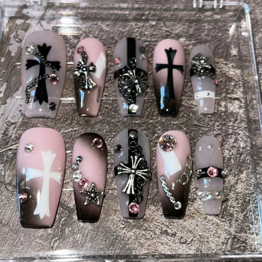 Mandarin Duck Y2K Spice Girl Wears Nail Custom False Nail Phototherapy Handmade Short Nail