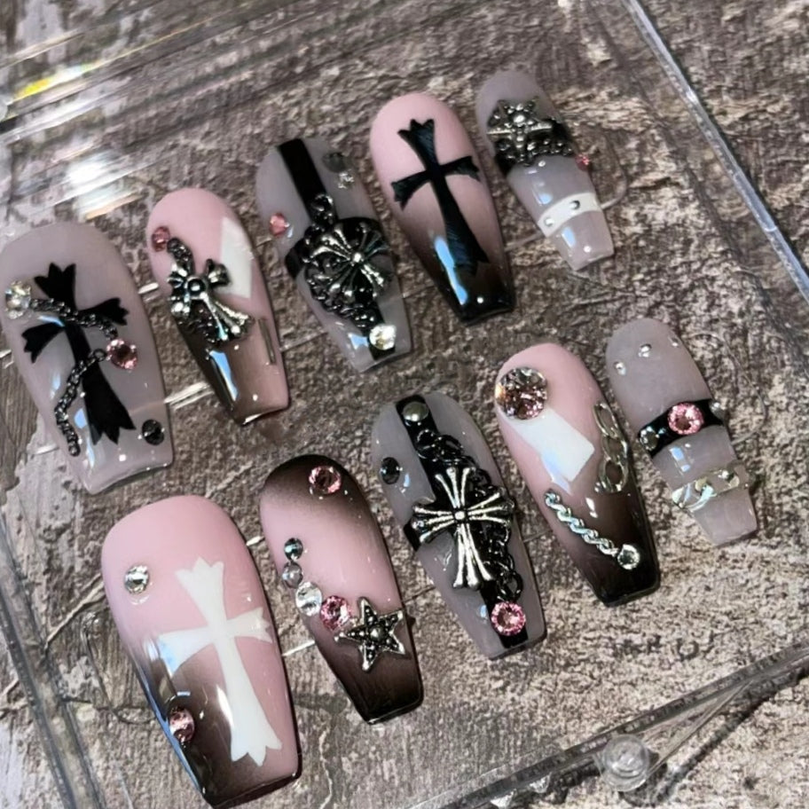 Mandarin Duck Y2K Spice Girl Wears Nail Custom False Nail Phototherapy Handmade Short Nail