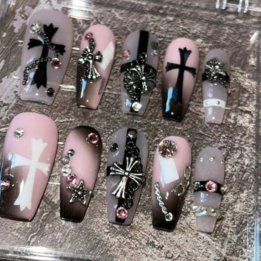 Mandarin Duck Y2K Spice Girl Wears Nail Custom False Nail Phototherapy Handmade Short Nail