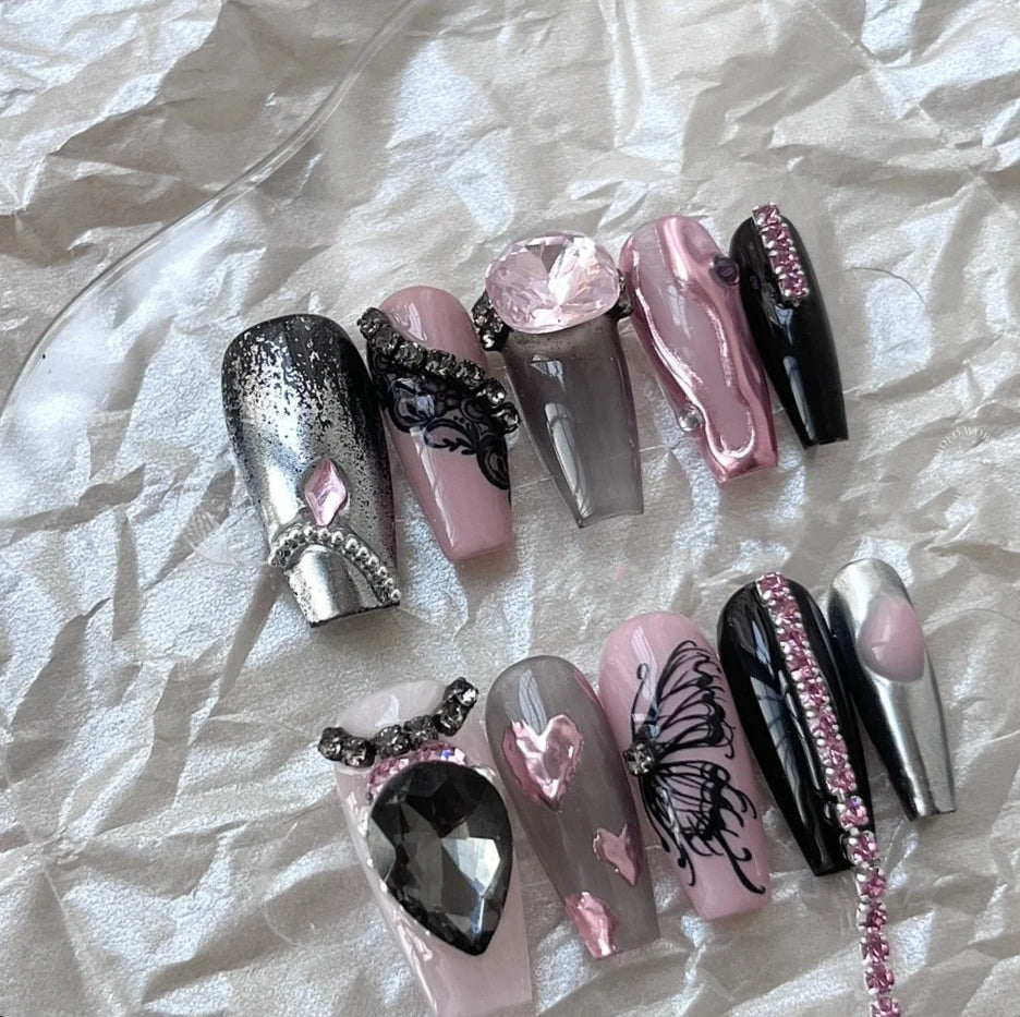 Pink Poison Wearing Nail Real Shot Advanced Whitening Millennium Style False Nail Repeated Use