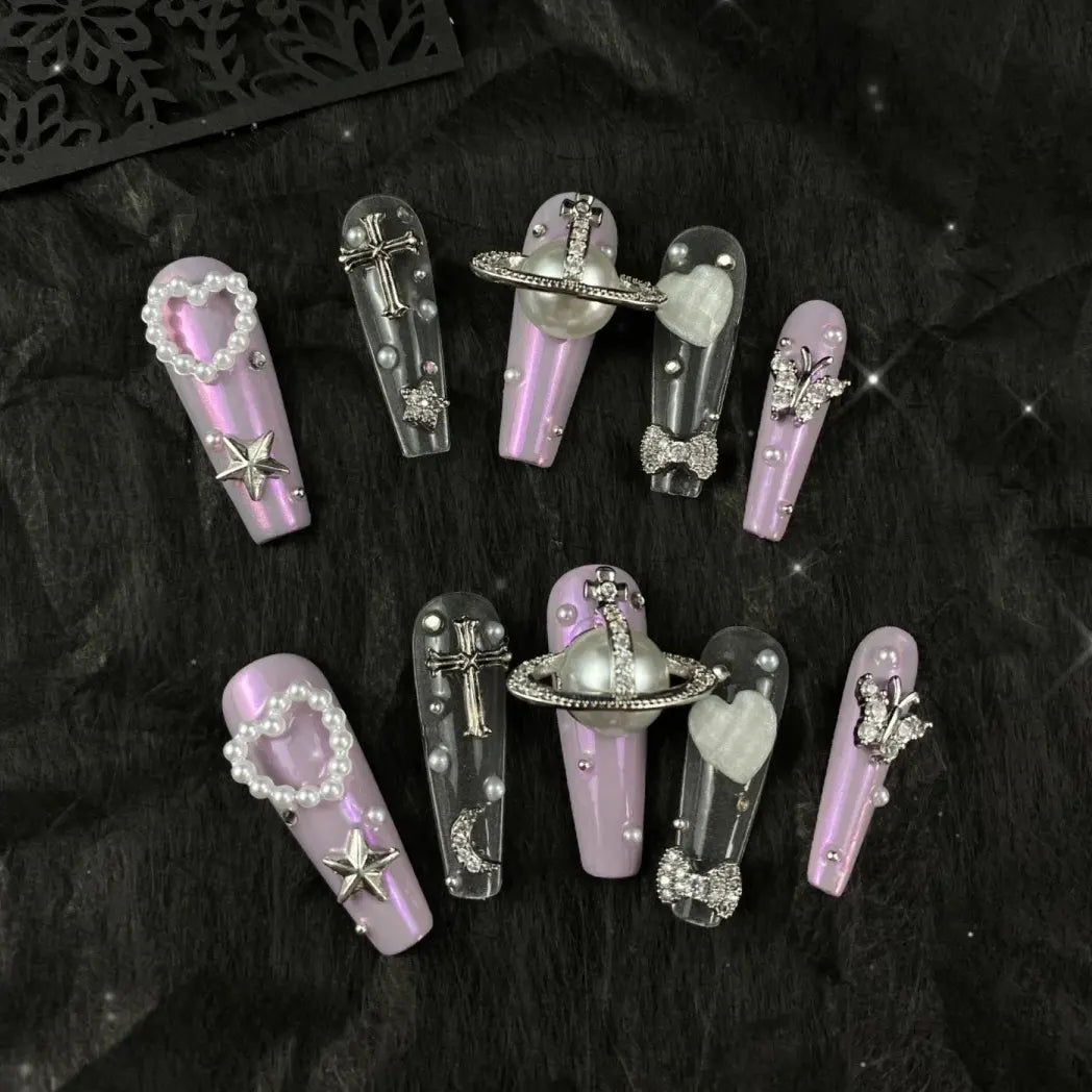 Wearing nail patches, nail patches, nail patches, student purple Kuromi