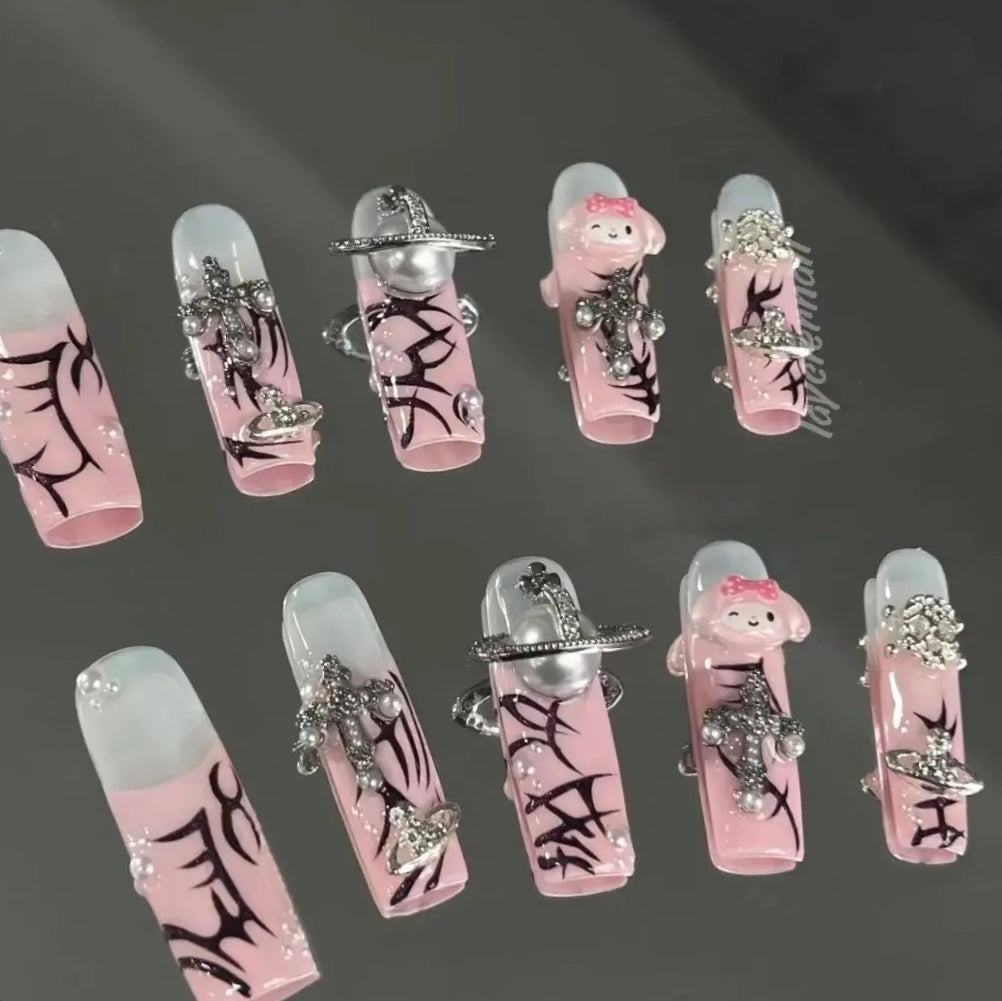 Wearing nail patches, nail stickers, nail patches, students, purple, queen dowager colomici