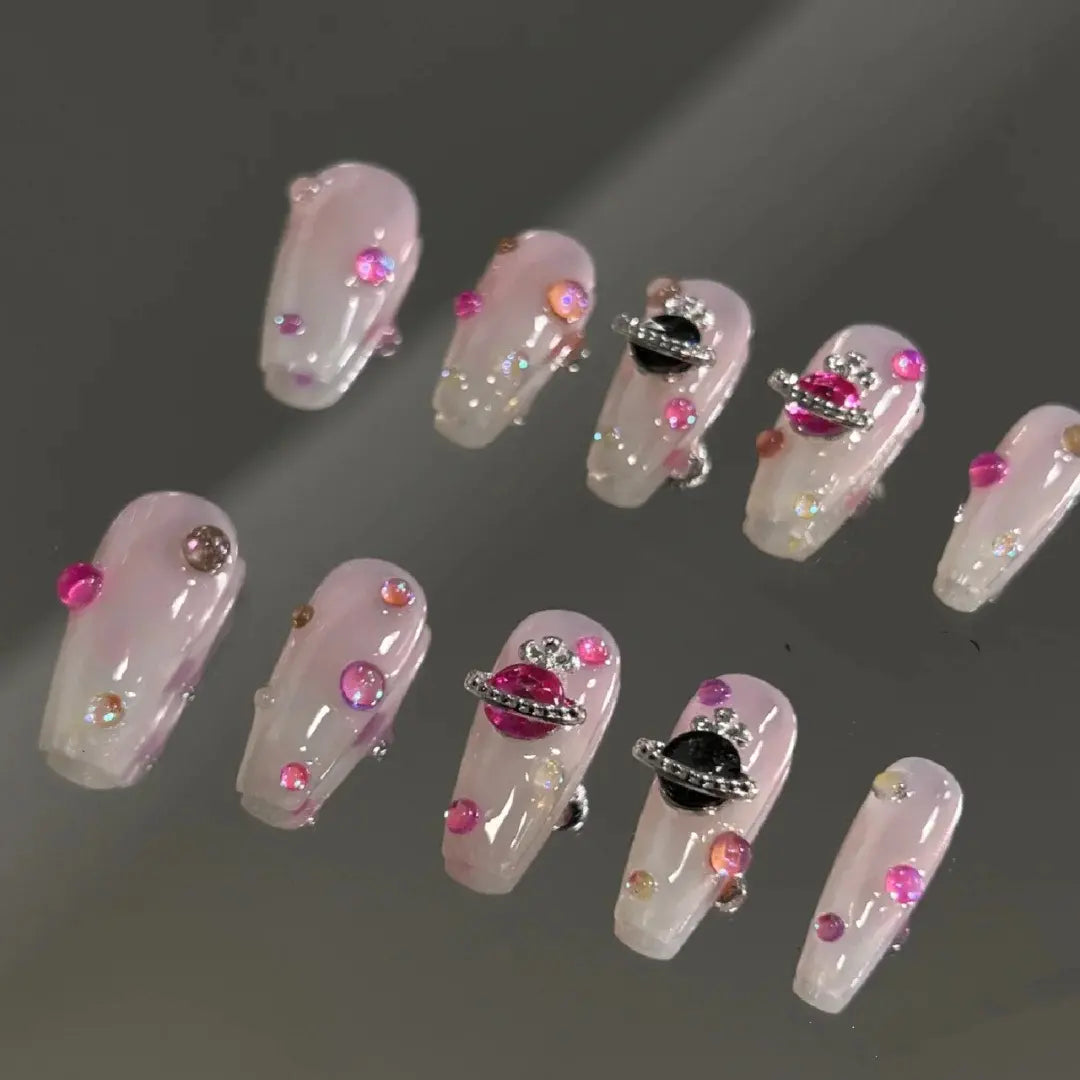 New Starlight Handmade Y2k Nail Wearing Series Honey Removable Finished Product