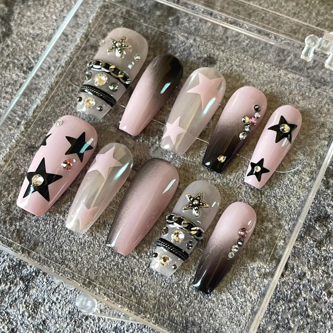 Starlight manual wear armor detachable finished products customized high grade Y2k rubber powder Star style 2022 new autumn and winter