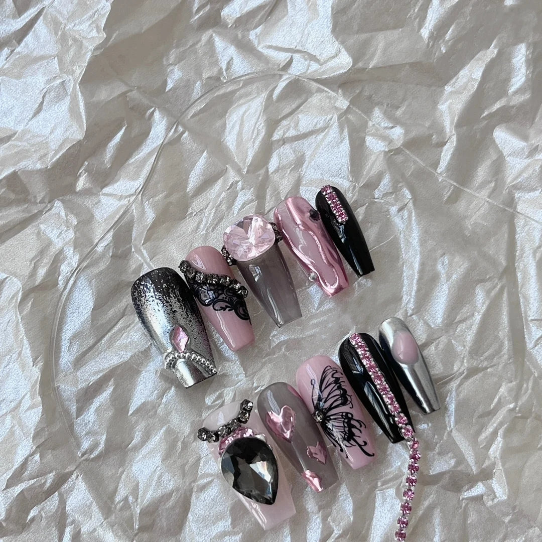 Pink Poison Wearing Nail Real Shot Advanced Whitening Millennium Style False Nail Repeated Use