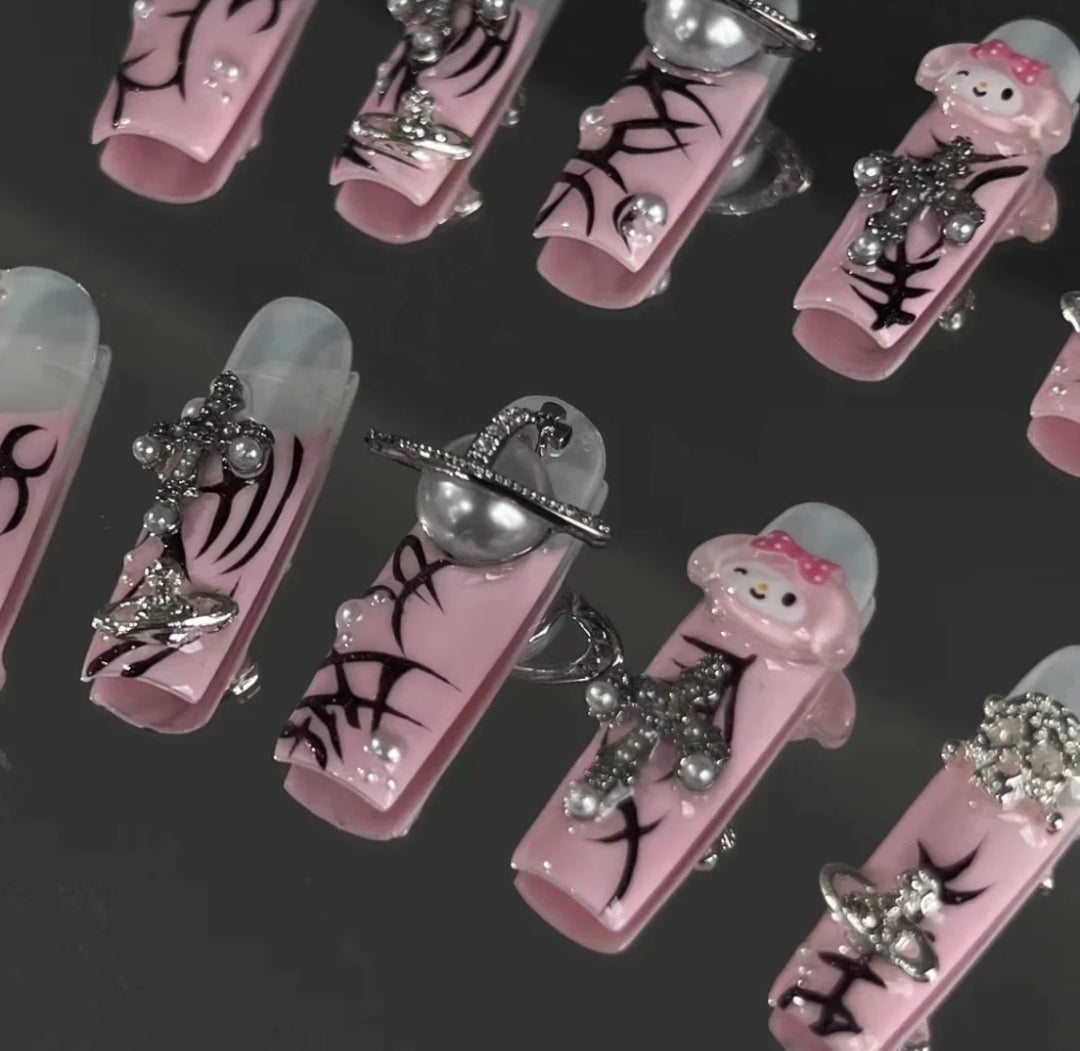 Wearing nail patches, nail stickers, nail patches, students, purple, queen dowager colomici