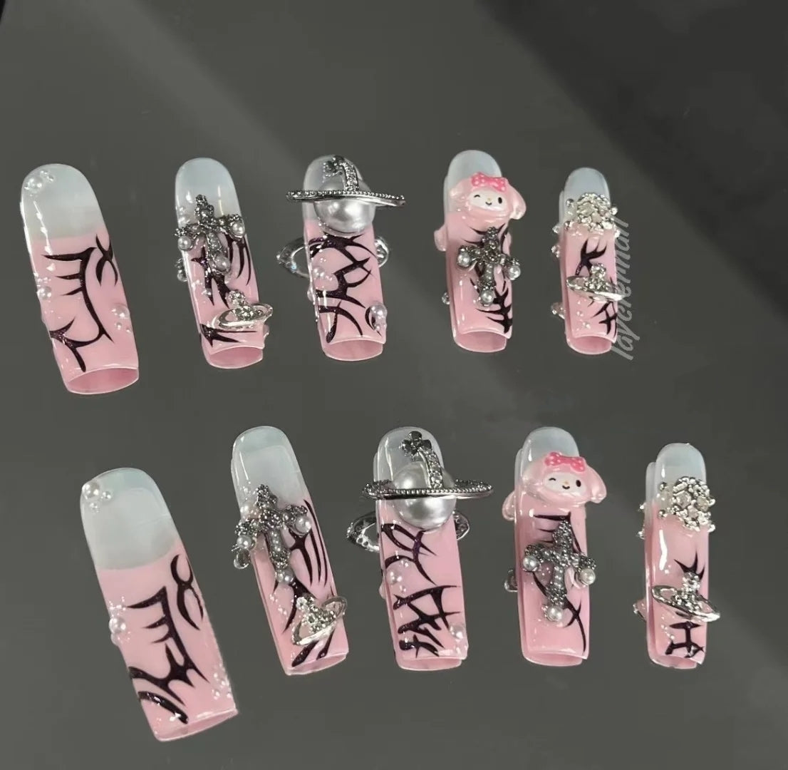 Wearing nail patches, nail stickers, nail patches, students, purple, queen dowager colomici