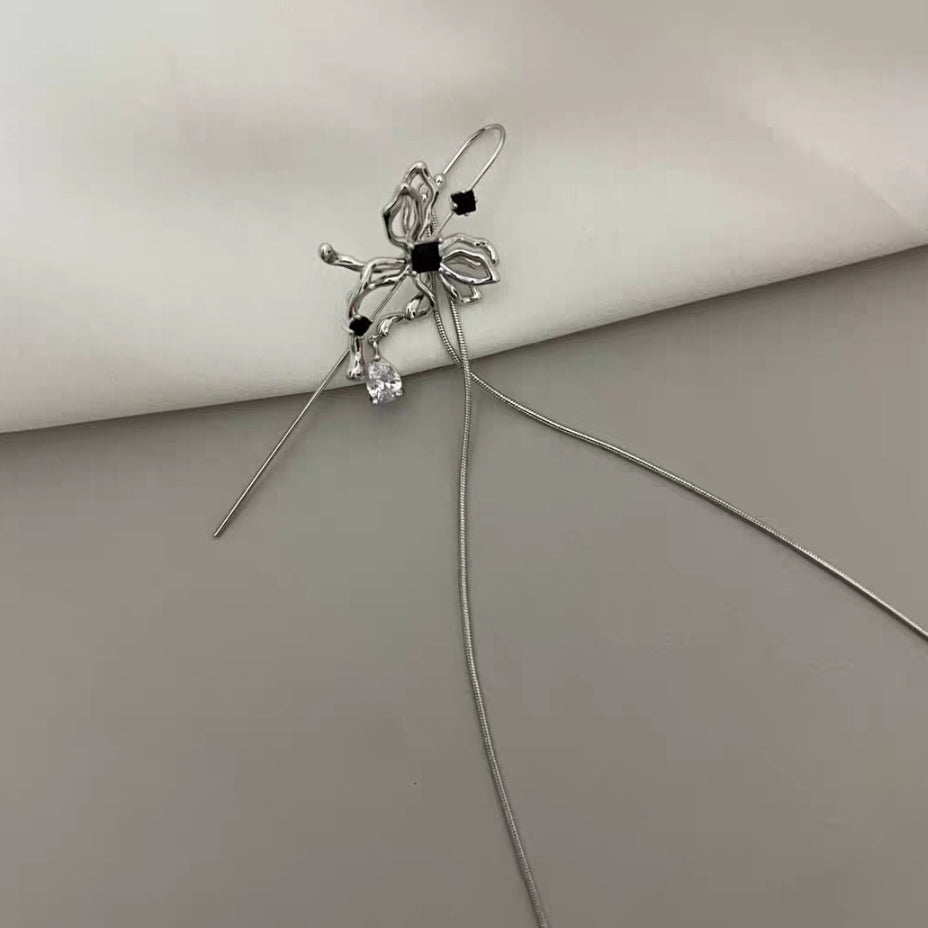 Original Butterfly Dream Liquid Metal Wind Autumn Winter Earrings Earrings Female 2022 New Western Style Earrings Popular Design