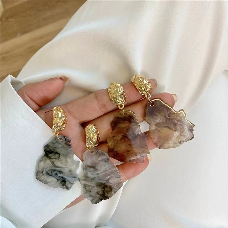 925 silver needle transparent earrings earrings