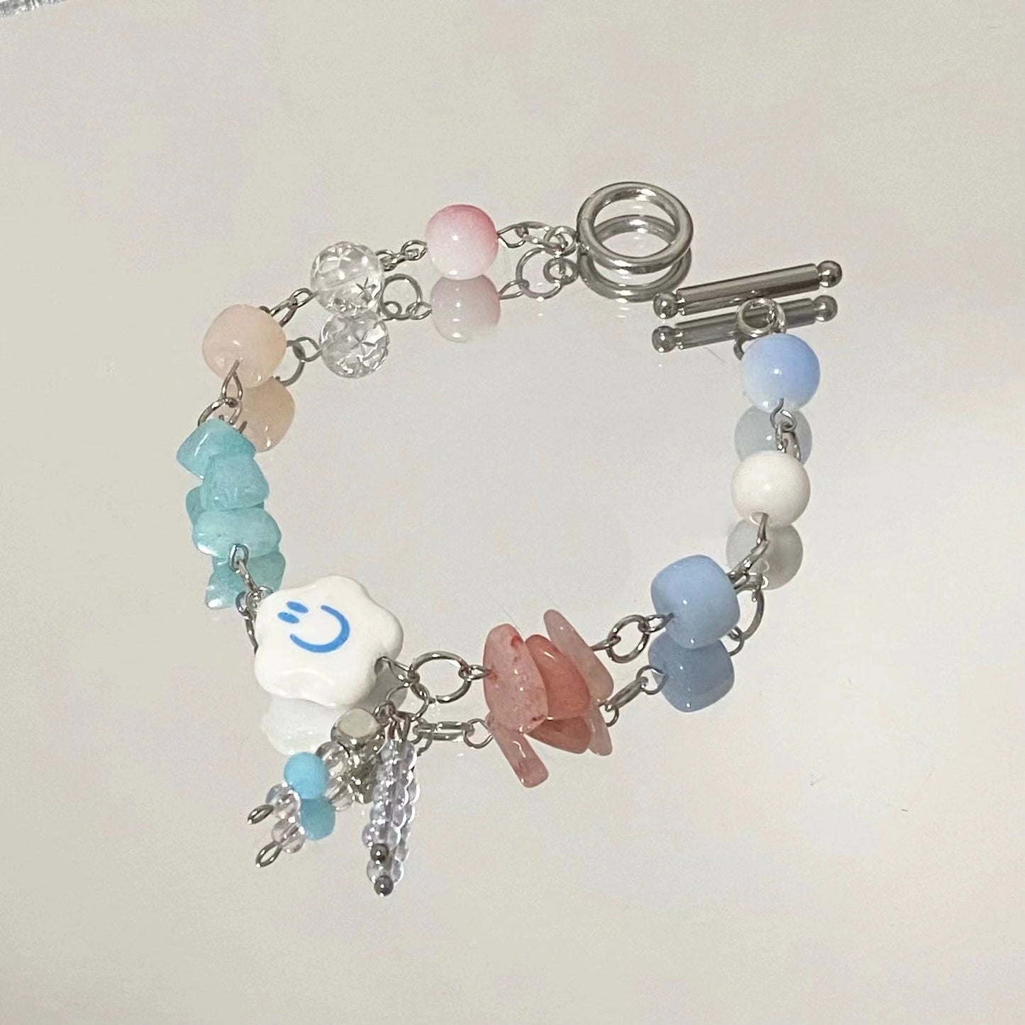 Handmade beaded bracelets niche design strings sweet and lovely hand jewelry
