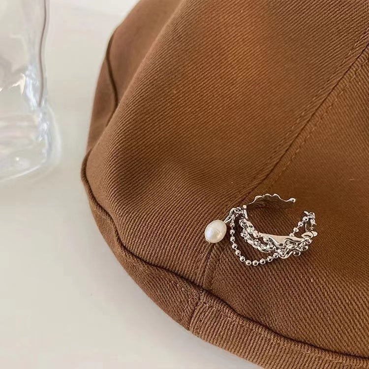 Pearl Irregular Metal Ring