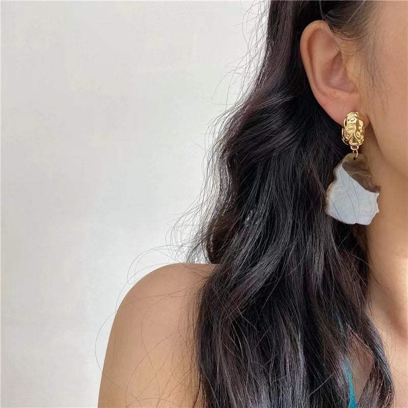 925 silver needle transparent earrings earrings