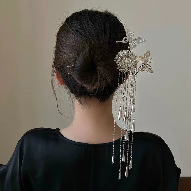 Super fairy tassel shake hairpin ancient wind temperament hairpin