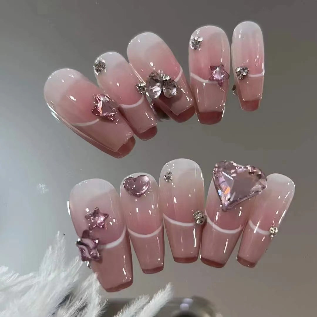 Fake nail patch desirable with sweet cool girl advanced net red wear nail lazy nail piece lasting
