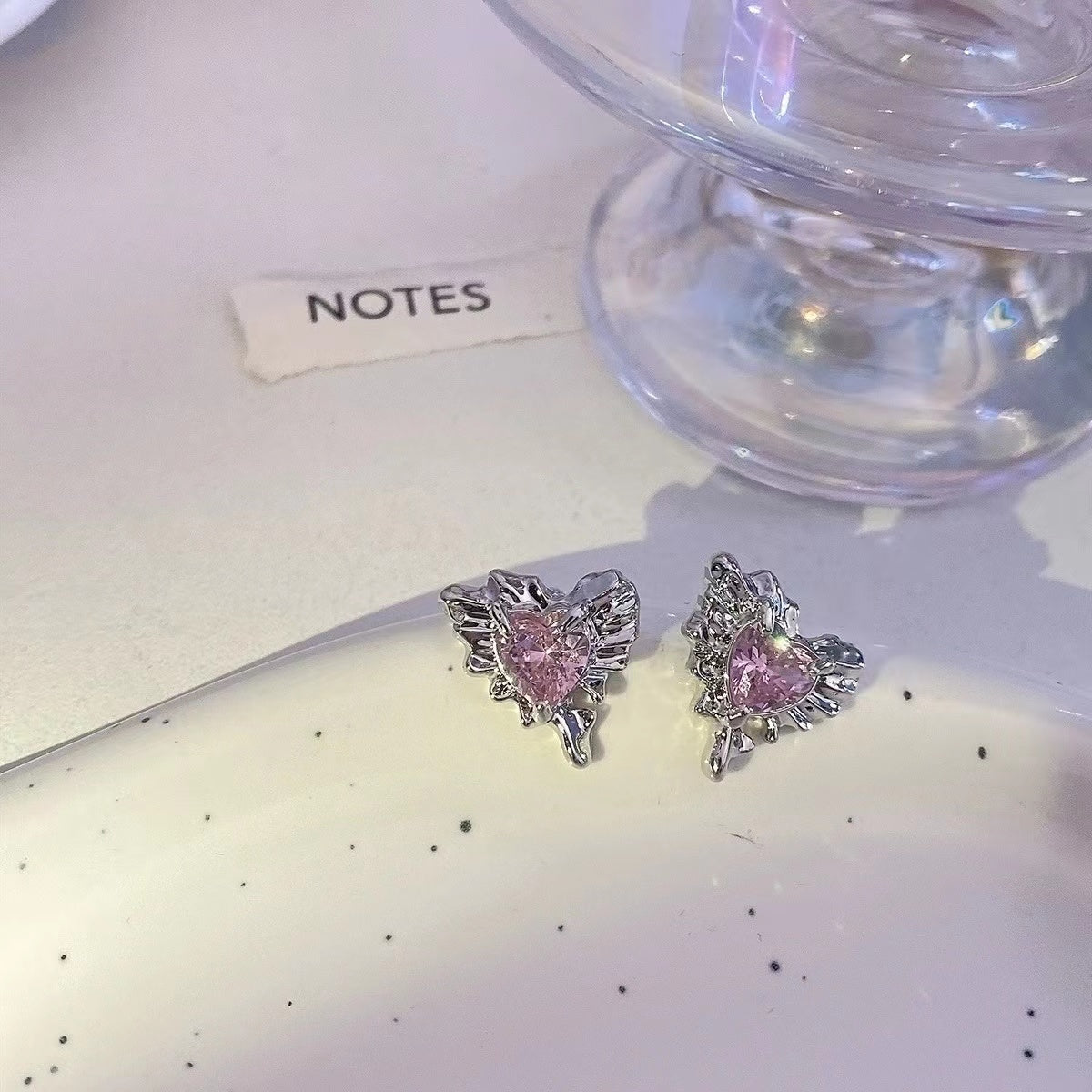 Love key lock irregular tassel earrings niche versatile personality cold wind earrings accessories