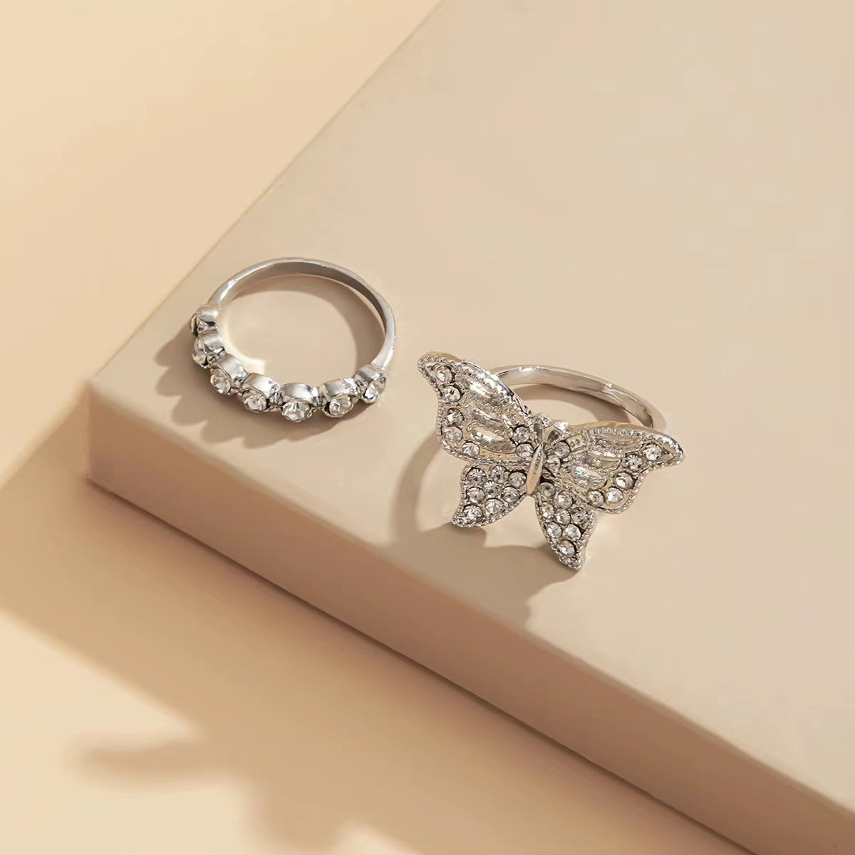 Diamond Butterfly Ring