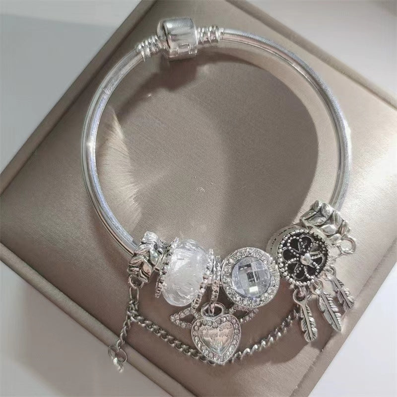 Love angel dreamcatcher at large princess ins style high value titanium steel bracelet does not lose color