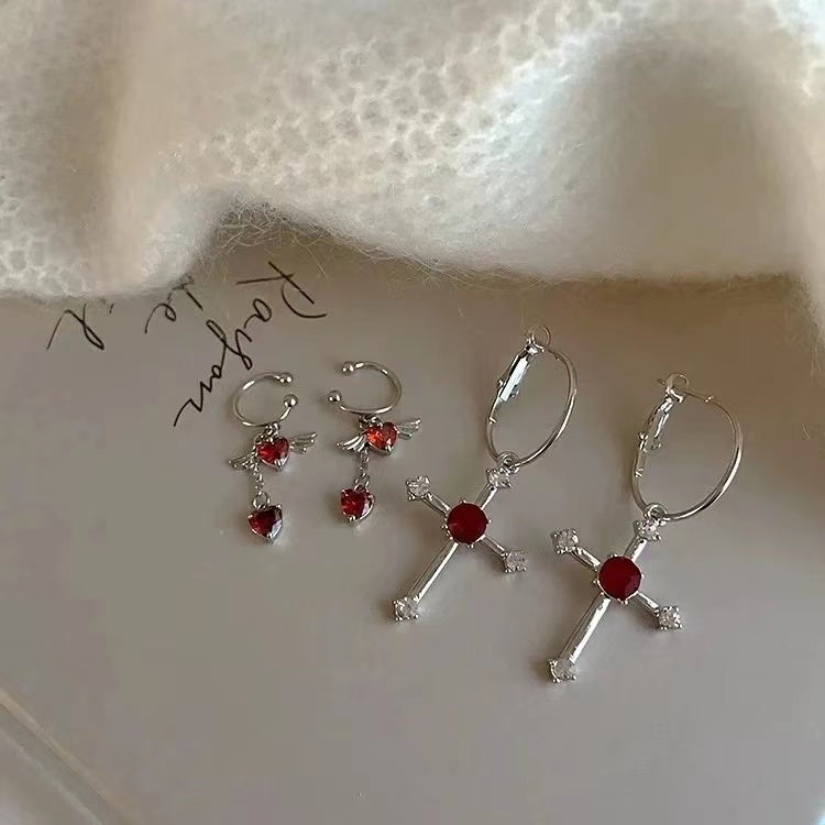Red love cross high sense of design