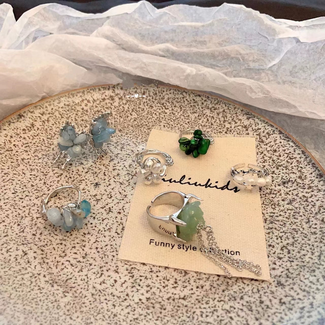 Floral metal ring