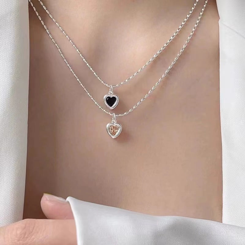 texture necklace pearl zircon tassel cnecklace