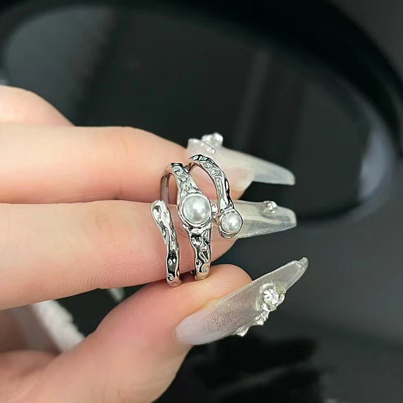 Niche design sense moonstone ring open ring