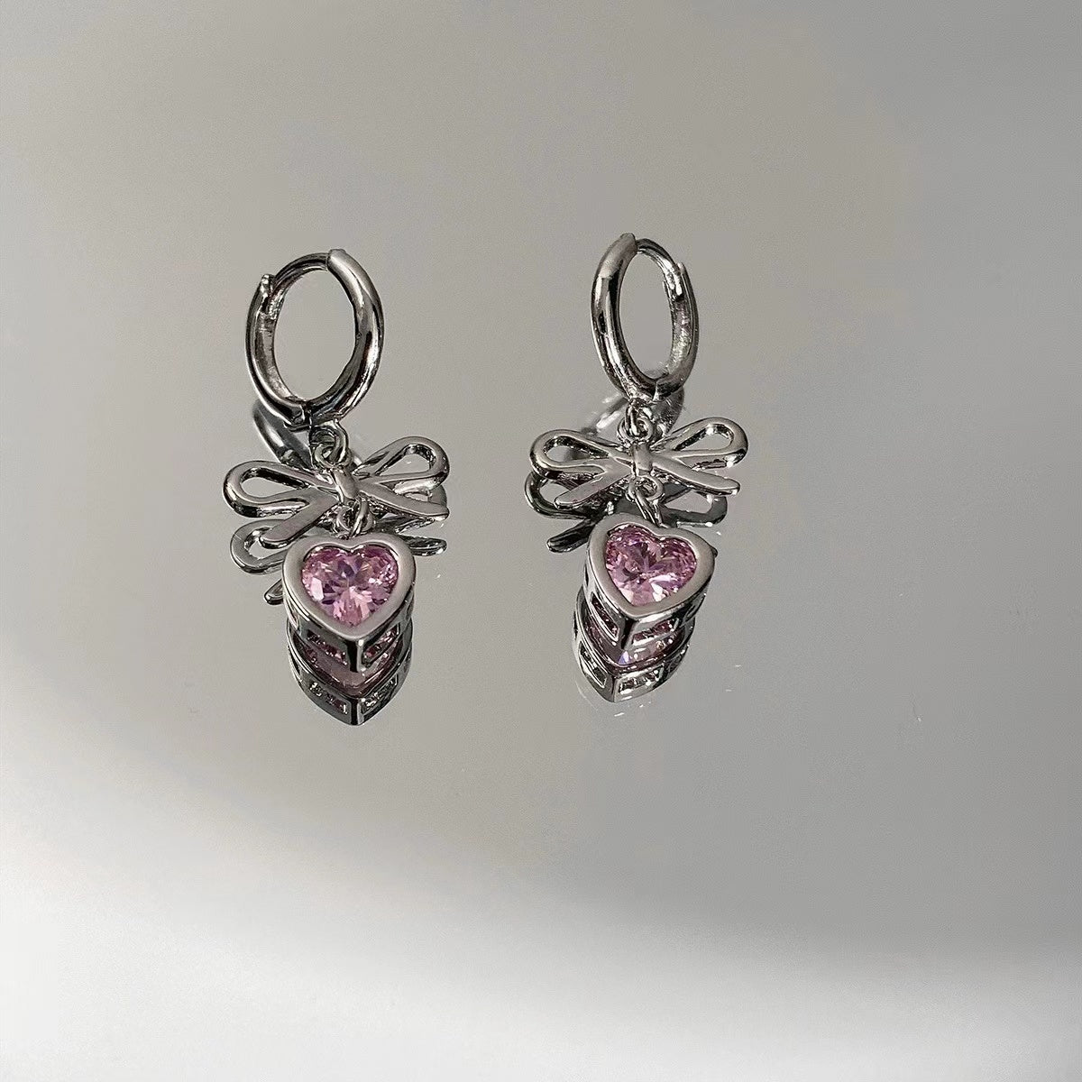 Love key lock irregular tassel earrings niche versatile personality cold wind earrings accessories