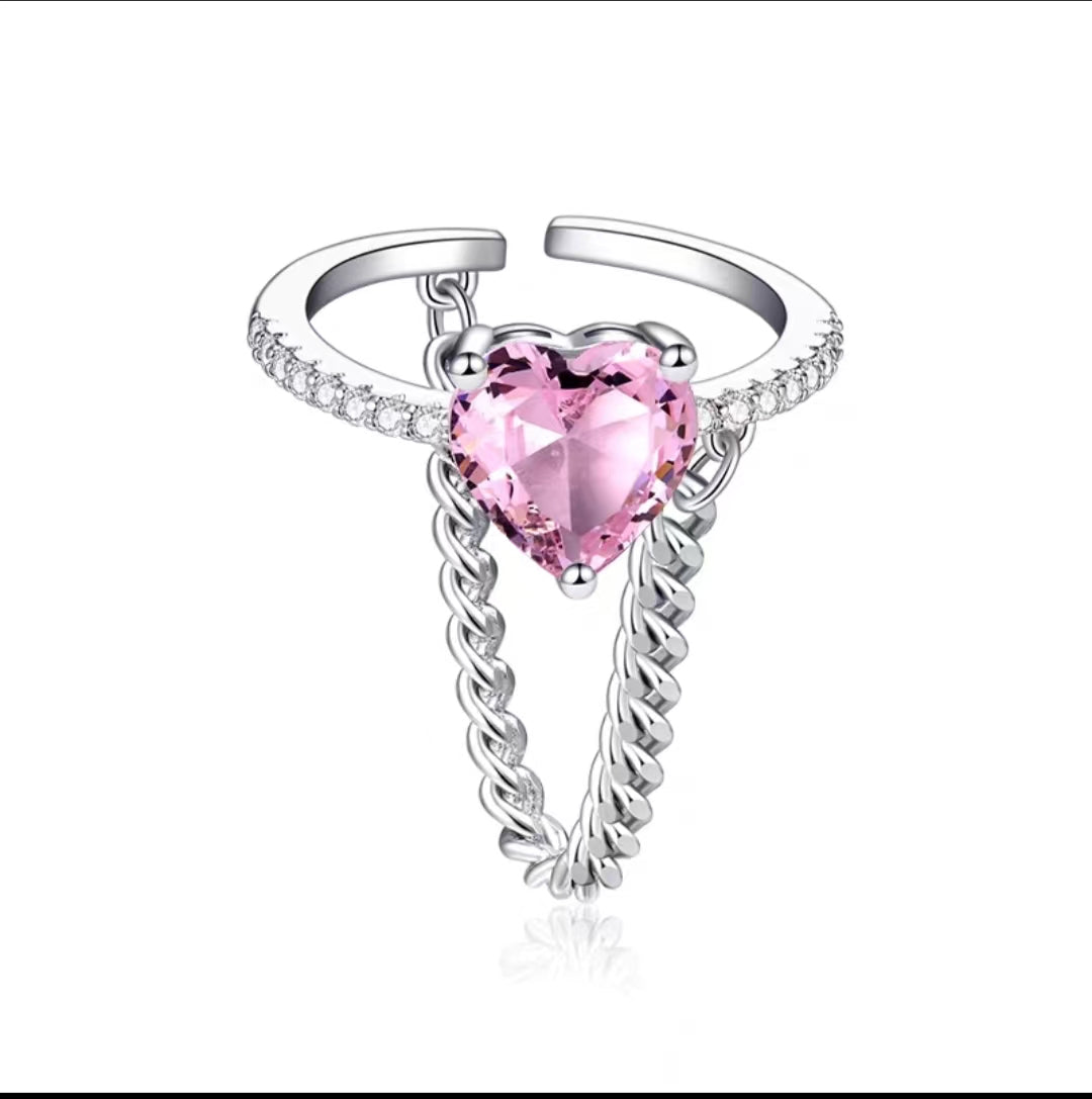 Pink Love Pearl Diamond Ring