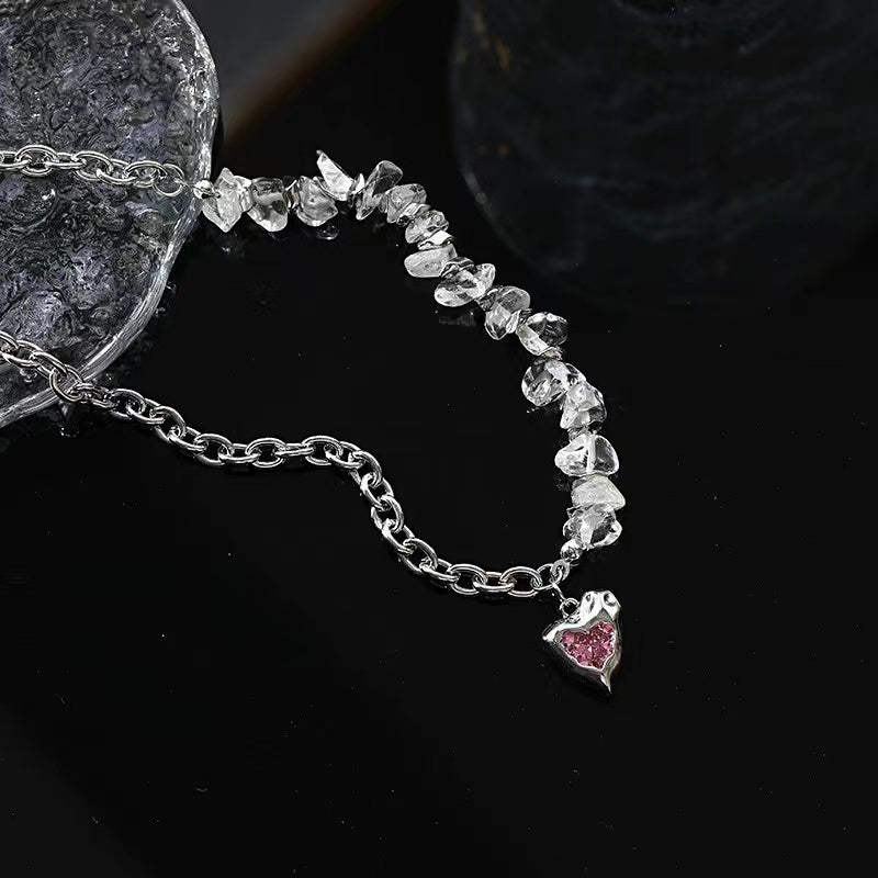 Personalized sweet cool hot girl love patchwork necklace