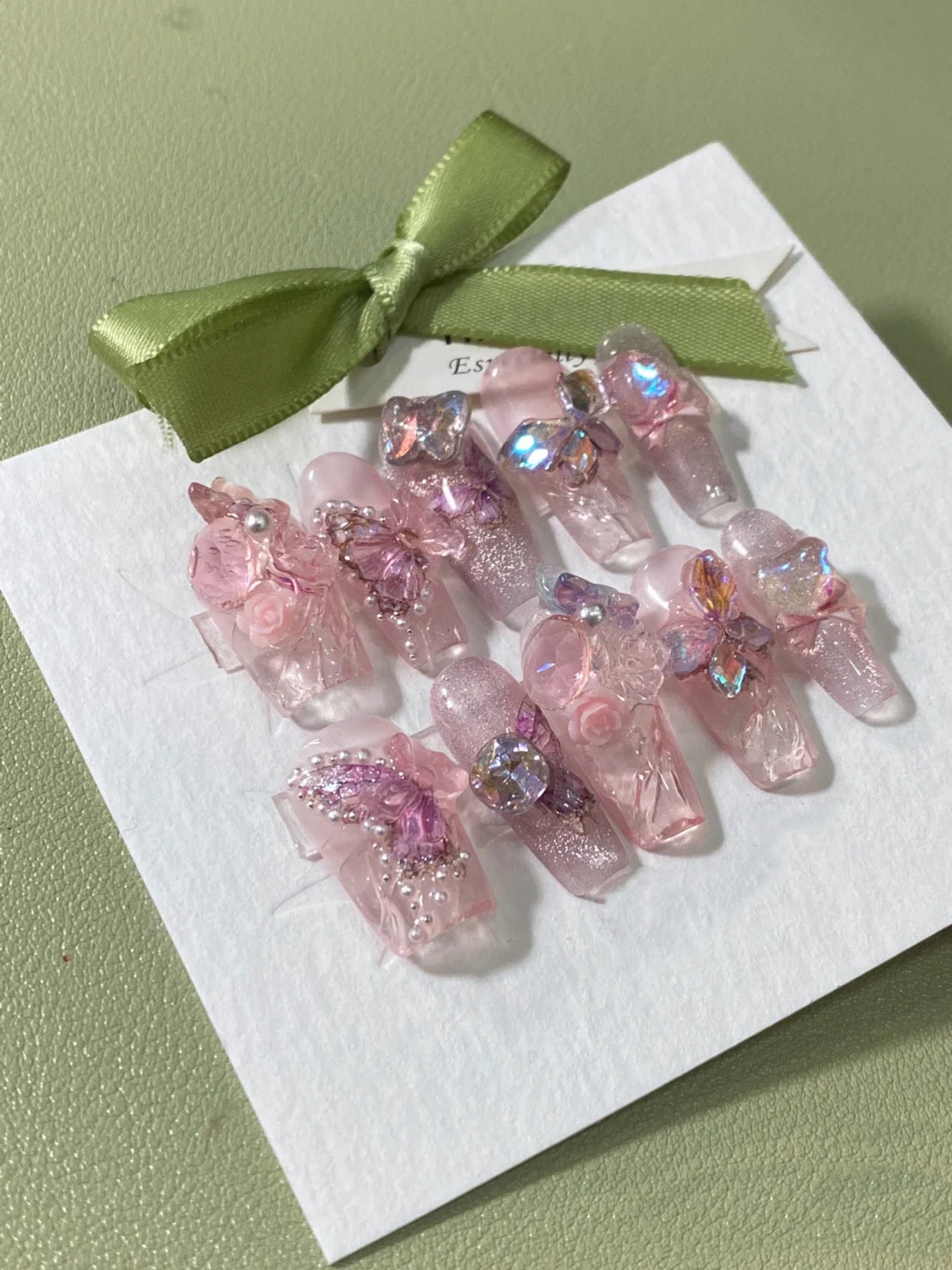 Pink series of sweet and cute nails