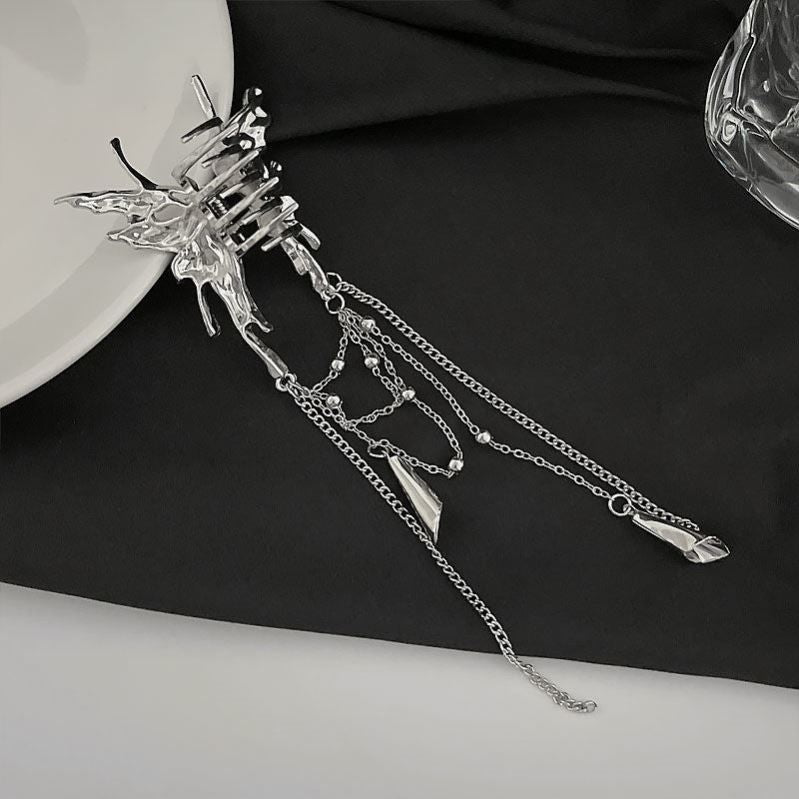 Butterfly liquid hairpin, metal wind, small design