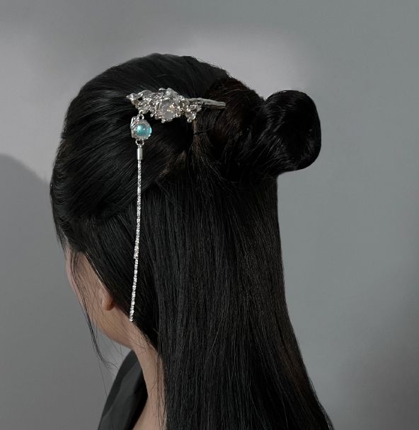 Colorful Beaded Tassel Hairpin Fairy Little Popular Ancient High Feeling Hairpin Step Shaking New Chinese Temperament Hair Ornament