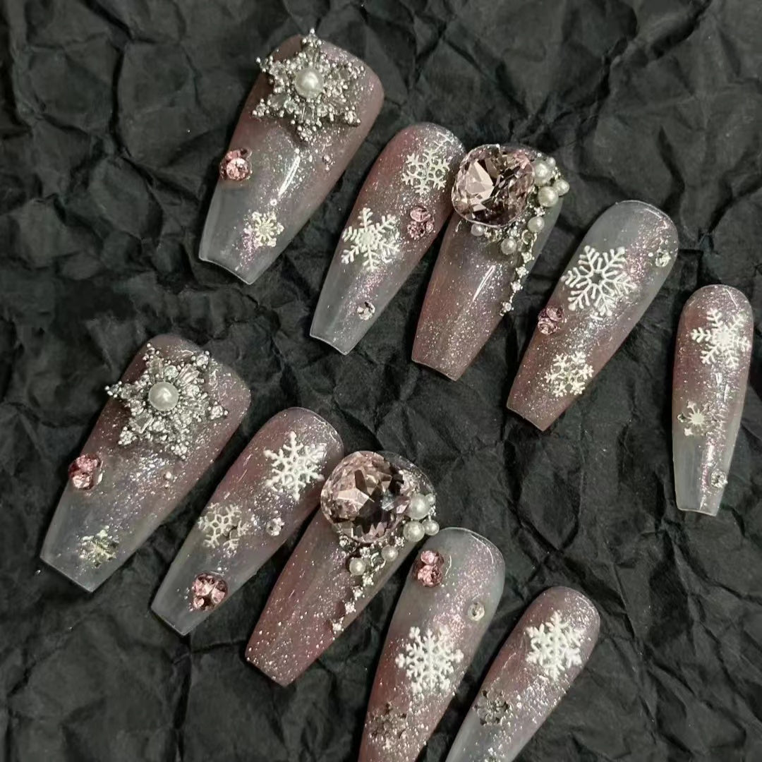 Nail accessories silver series zircon butterfly net red popular star and moon pendant with diamond nail diamond metal color retention
