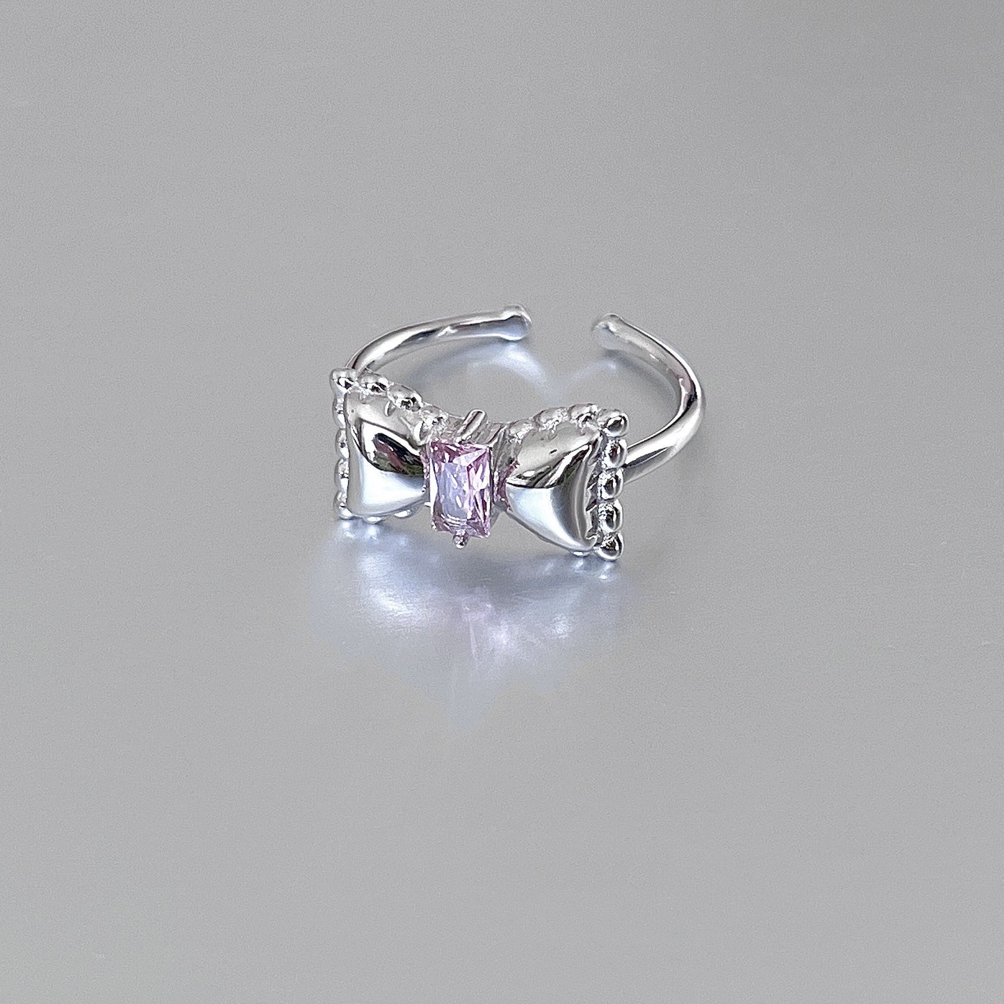 Pink diamond love ring female niche design premium feeling ring