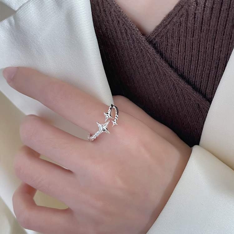 Pink diamond love ring female niche design premium feeling ring