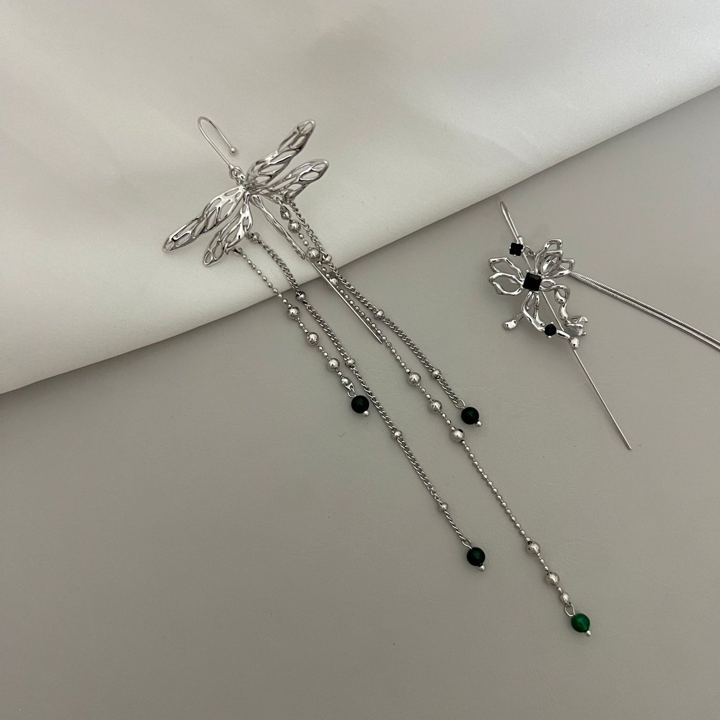 Original Butterfly Dream Liquid Metal Wind Autumn Winter Earrings Earrings Female 2022 New Western Style Earrings Popular Design
