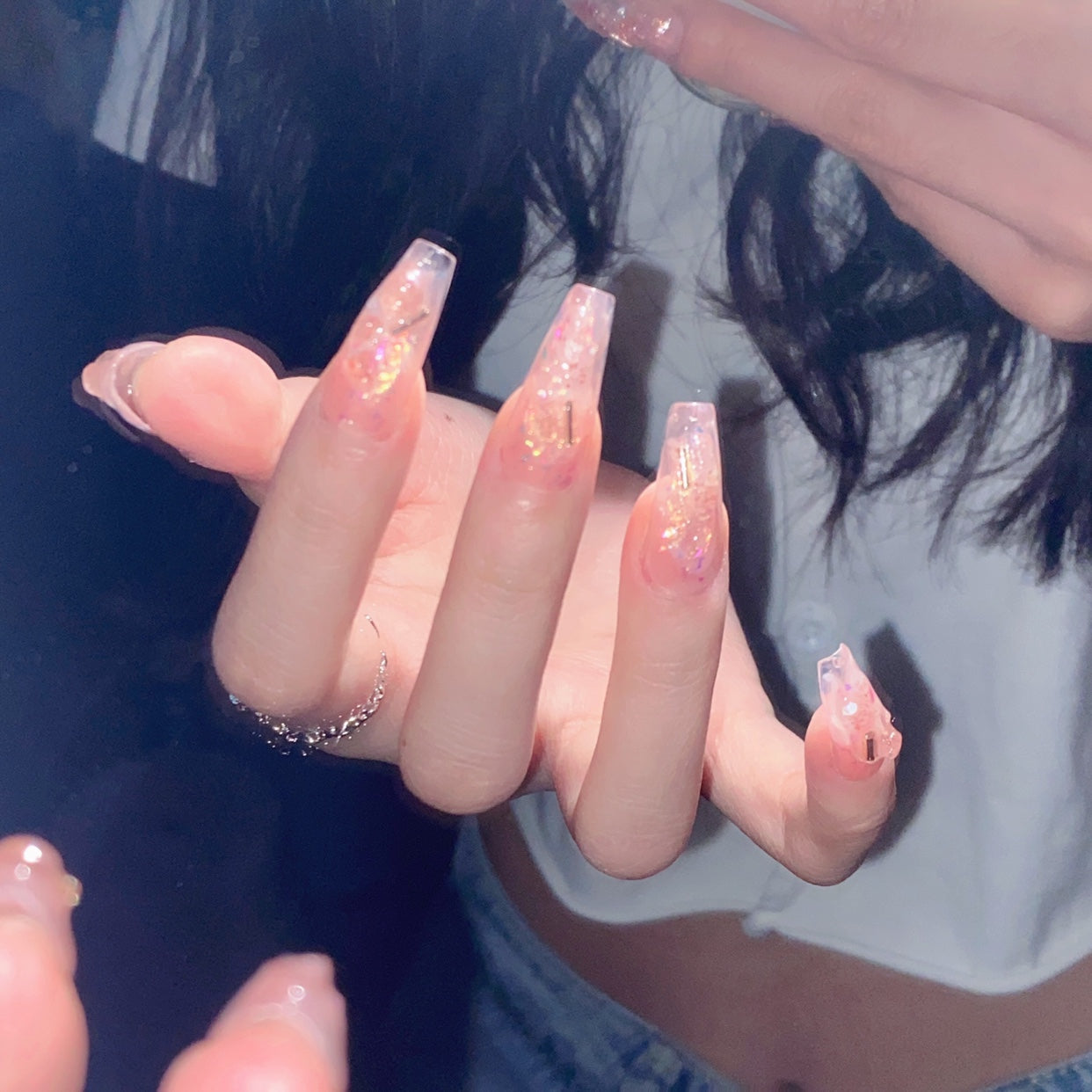 2022 New style handmade nail wear Strawberry crystal nail enhancement products Customized luxury high-end nail enhancement products Customized