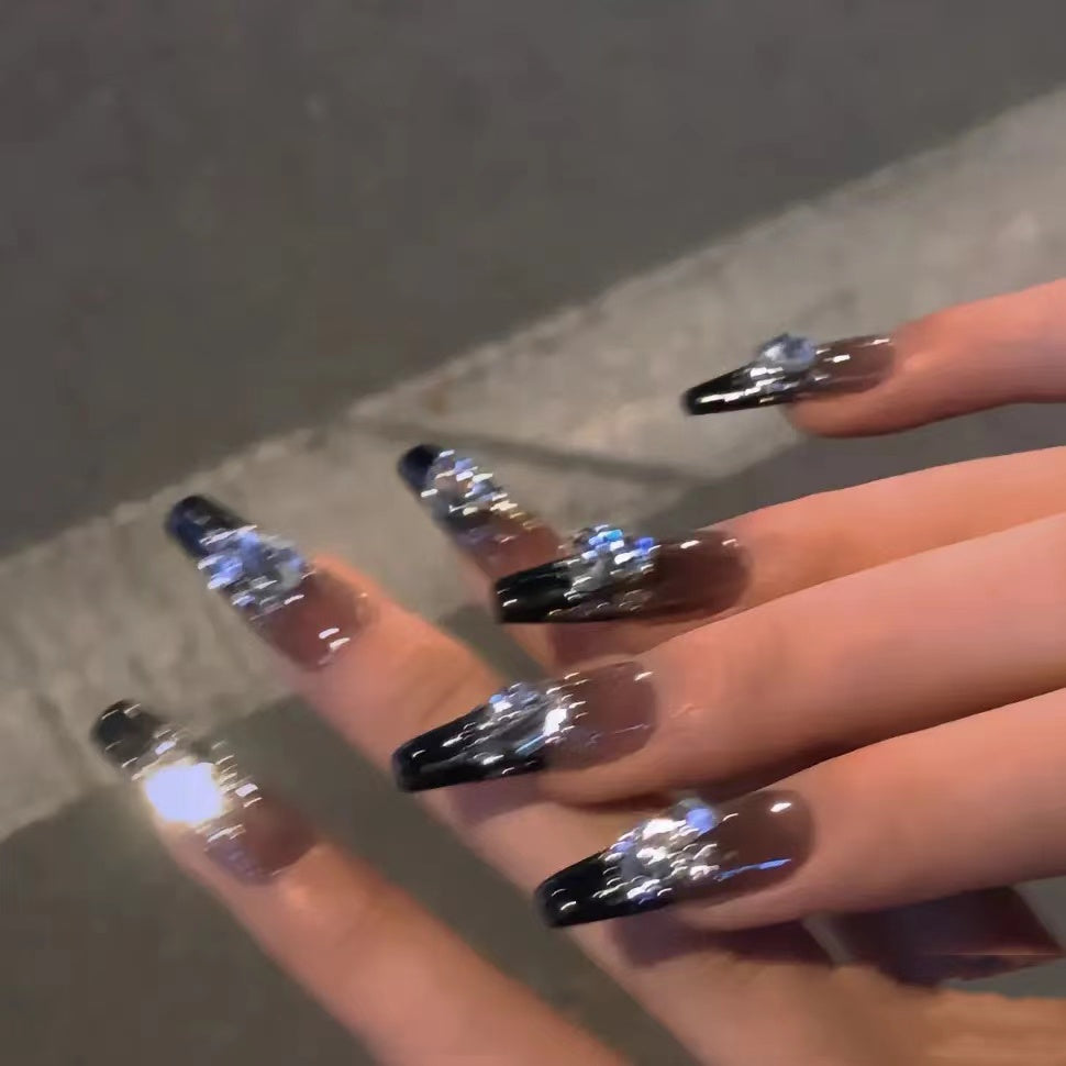New Spice Girl's Flash, Sweet and Cool French Nail, Light and Luxury, Customized Product with High Sense