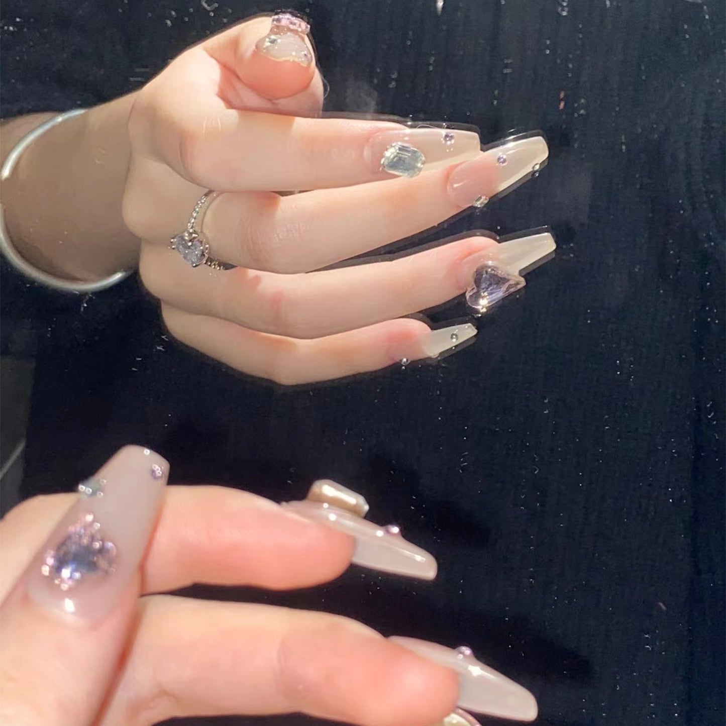 2022 new handmade nail wear, autumn and winter fairy nail enhancement, high sense, customized finished product, medium and long style