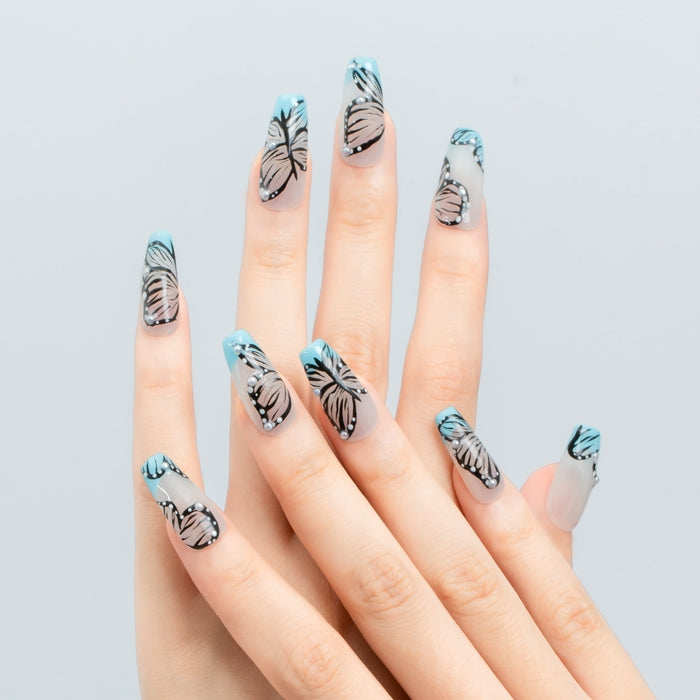The Ghost of the Secret Service | The glittering atmosphere in summer, the handmade nail enhancement, the white and cold feeling, the high-level hand-painted French style wear
