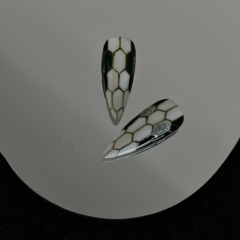Turtle Fairy | Oriental Aesthetics Hand-painted Heavy Craft Artificial Nail Enhancements Explosive Flash Fairy Water Drop Temperament Wearing Nail