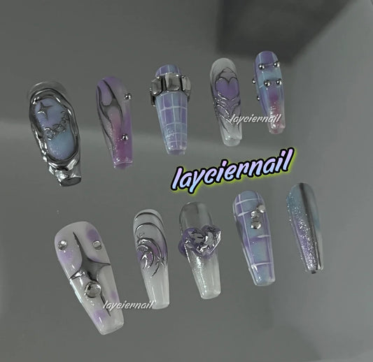 Blue Gradient Nails