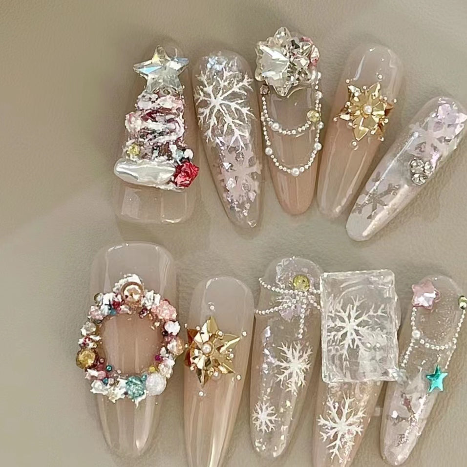 [Christmas Star] Limited Christmas Dream Christmas Tree Wearing Nails