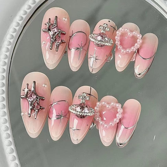 Sweet and Spicy Girl Nail Enhancement Alpine Little Red Book Wearing Nail Enhancement Removable Nail Plate Wearing Nail