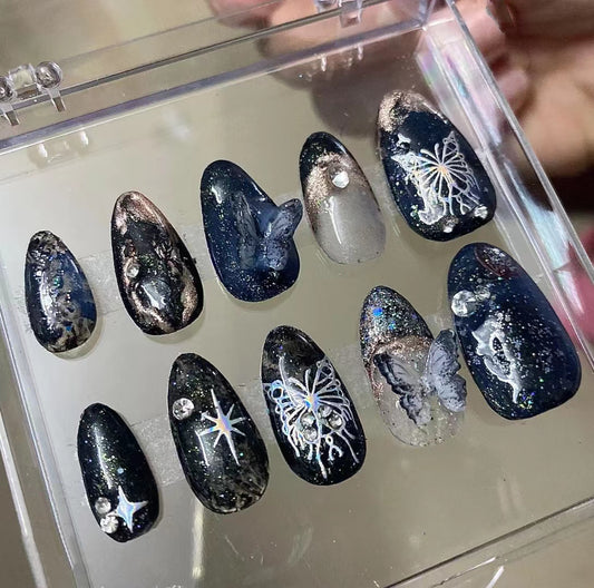 2023 New Wearing Armor Customized Handmade Patch for Pregnant Women Wearing Armor Premium Bridal Nail Enhancement - Butterfly