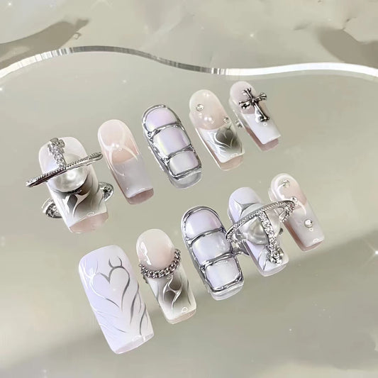 Spicy Girls' Ins with Hand Painted and Spray Painted European and American Totem for Spring and Summer Wearing Finished Armor Plate Wearing Armor