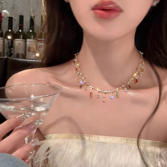 Summer special! Exquisite tassel necklace for women, luxurious and niche design sense, high-end temperament, collarbone chain, and neck chain trend