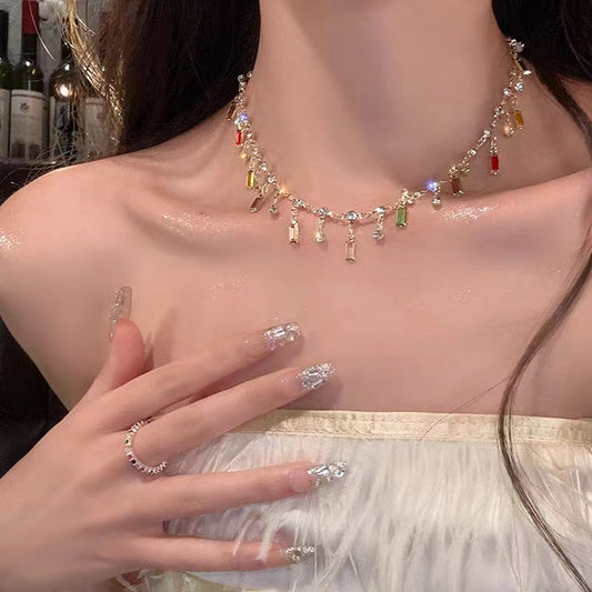 Summer special! Exquisite tassel necklace for women, luxurious and niche design sense, high-end temperament, collarbone chain, and neck chain trend
