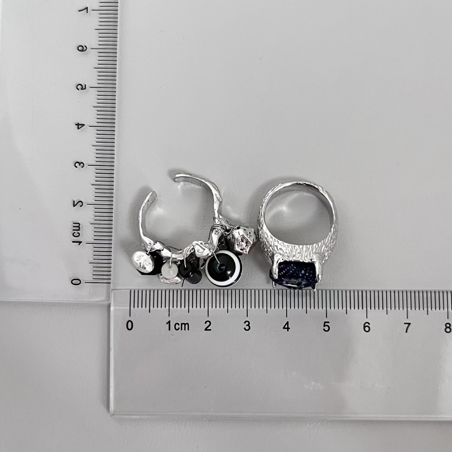 Aider Handmade Ring with Dark Black Style, Small Female Open End Ring, Retro Trend, Personalized Light Luxury, European and American Wide